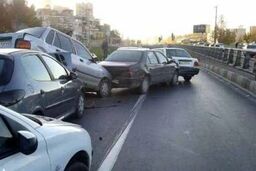 تصادف زنجیره‌ای در اتوبان امام‌علی